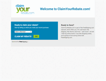Tablet Screenshot of claimyourrebate.com